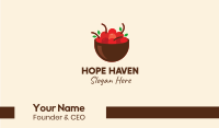 Fruit Red Cherry Bowl Business Card