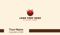 Fruit Red Cherry Bowl Business Card