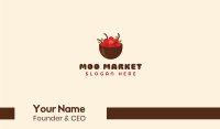 Fruit Red Cherry Bowl Business Card Image Preview