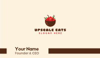 Fruit Red Cherry Bowl Business Card Image Preview