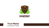 Smiling Tiki Mask Business Card