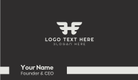 Wing Stroke H Business Card Design