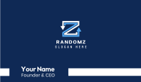 Letter Z Arrows Business Card Image Preview