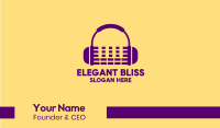 Purple Audio Mixing Headphones Business Card