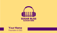 Purple Audio Mixing Headphones Business Card Image Preview