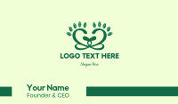 Green Organic Heart Business Card Design