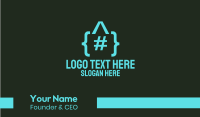 Programmer Code Home Business Card