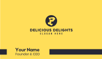 Yellow Letter P Business Card Design