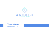 Modern Gradient Stroke Lettermark Business Card