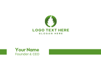 Organic Leaf Business Card Design