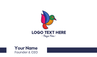 Minimalist Bird Outline  Business Card Design