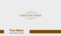 Brown Rustic Branches Text Business Card Design