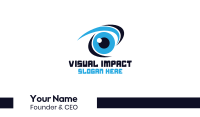 Blue Stroke Eye Business Card Image Preview