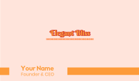 Decorative Script Wordmark Business Card