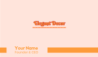 Decorative Script Wordmark Business Card Image Preview