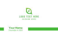 Green Lime Leaf Business Card Design