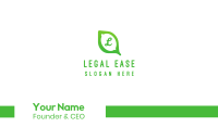 Green Lime Leaf Business Card
