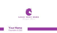 Purple Unicorn Gaming Business Card Design