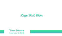 Fresh Cursive Wordmark Text Business Card Design