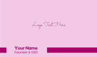 Love Letter Text Font Business Card