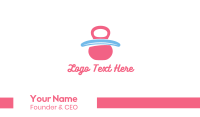 Pink Baby Pacifier Business Card Design