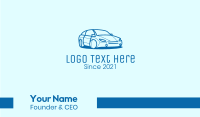 Blue Sedan Car Business Card Design
