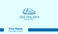 Blue Sedan Car Business Card