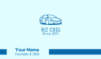 Blue Sedan Car Business Card