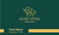 Golden Ox Monoline Business Card Image Preview