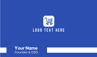 Online Shopping App Business Card Design