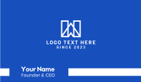 Modern Letter W Business Card