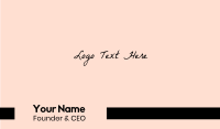 Retro Handwriting Business Card Design