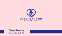 Blue Heart Home Business Card