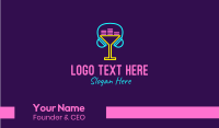 Neon Light Business Card example 4