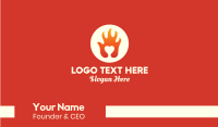 Burning Hand Heart Business Card Design