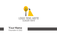 Landscape Tree Lamp Business Card Design