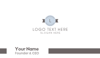 Retro Stamp Lettermark Business Card