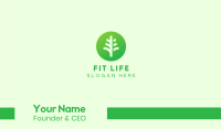 Green Round Eco Tree Business Card Image Preview