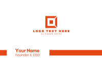 Digital Square Letter O Business Card