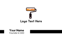 Orange Paint Roller Business Card