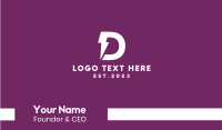 Letter D Lightning Business Card Design
