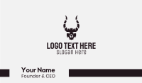 Black Goat Mask Business Card Design