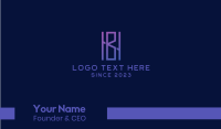 Violet Monogram HB Business Card