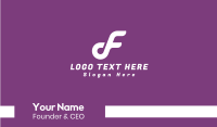 Note Letter F Business Card