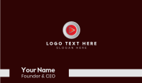 Red Media Player Button Business Card