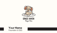 Cute Monoline Puppy Business Card