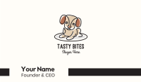 Cute Monoline Puppy Business Card