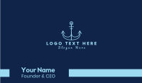 Anchor Nautical Emblem Business Card Design