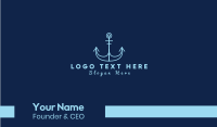 Anchor Nautical Emblem Business Card