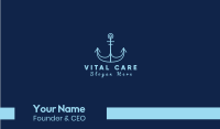 Anchor Nautical Emblem Business Card